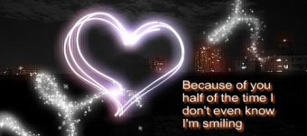 Smiling because of you Quotes