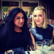 Makeup artist Kirin Bhatty and 'Mad Men' actress Kiernan Shipka.